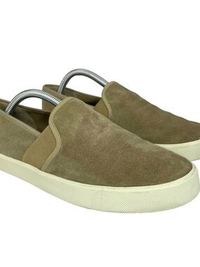 Vince Shoes Womens 6 Tan Beige Blair 5 Suede Slip On Sneaker Loafers Flats EU 36